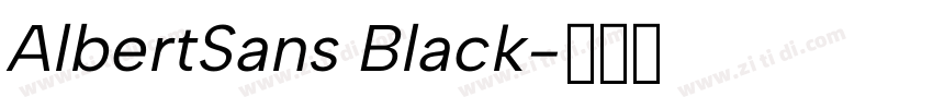 AlbertSans Black字体转换